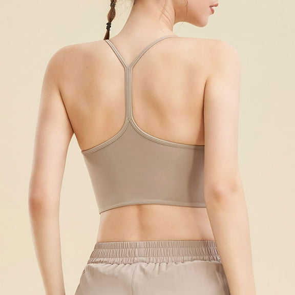 Women's Y Shaped Back Running Sling Fitness Beauty Strap Chest Pad Sports Underwear Shockproof Workout for Women Sports Bra Bulk Bras Sports Bras for Women Running Wire Bras for Women Strong Support