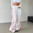 thumbnail image 1 of Women's Y2K Bow Knot Wide Leg Sweatpants Elastic High Waist Loose Casual Trousers Streetwear Baggy Pants White S, 1 of 6