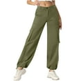 thumbnail image 1 of Women's Y2K Cargo Pants: High Waist Wide-Leg Tactical Pants with 6 Pockets - Lightweight Streetwear Hiking Fashion, 1 of 8