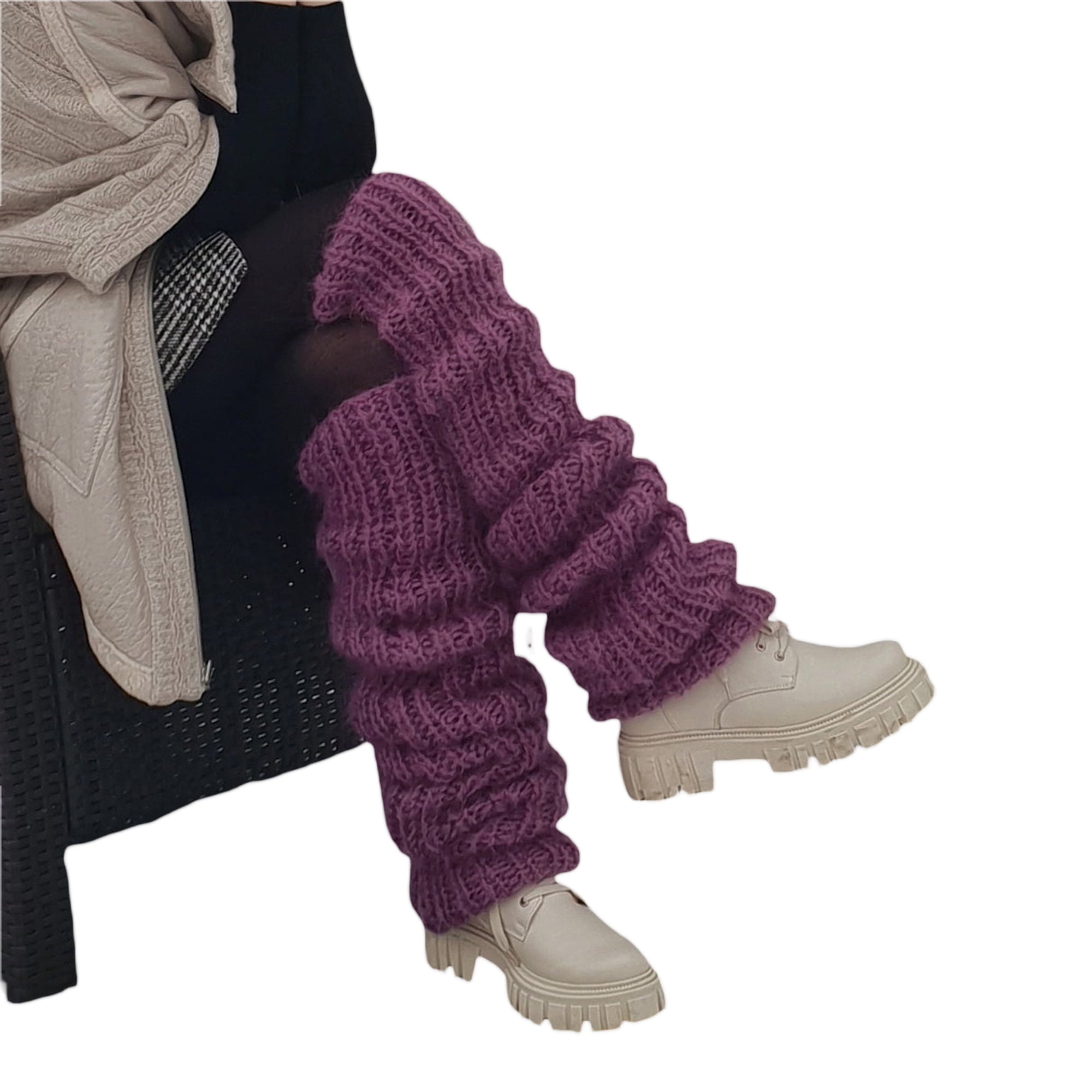 Women's Y2K Over Knee Leg Warmers Crochet Knitted Leg Warmers Lolita