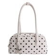 thumbnail image 1 of Women's Y2K Polka Dot Shoulder Handbag, Multi Color Polka Dot Boston Underarm Bag with Detachable Star Pendant, Adjustable Strap Zipper Casual Handbag for Street Dating, 1 of 7