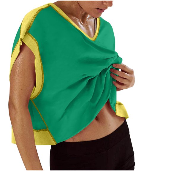 Women's Y2K Workout Tops Open Back Short Sleeve Yoga Gym Running Tees Athletic Casual Trendy Shirt Blouses