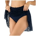 thumbnail image 1 of Women's Y2k Lace Half Slip Skirt Low Rise Pleated Ruffle LaceTrim Mini Skirt Layered Flowy Short Skirts Underskirt, 2025 Under 10 Dollar Limited Time Clearance, 1 of 6