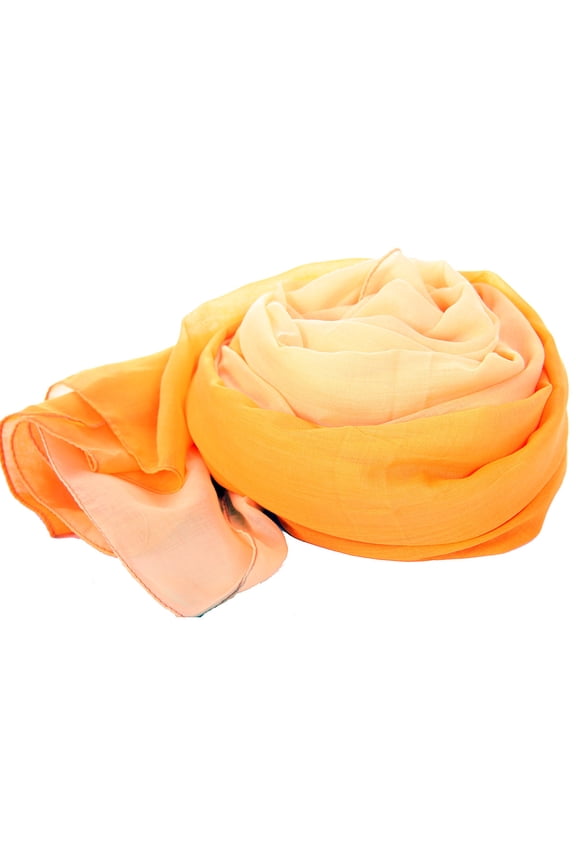 Women's Yellow Ombre Polyester Scarf Yellow Scarf Wrap 40 x 72 inches