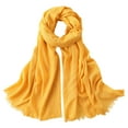 thumbnail image 1 of Women's Yellow Wrap Scarf, Beach Sunshade Scarf,Soft And Cozy, Solid Shawl, Fashion And Warm, Suitable For Girlfriend, Mom, Girls,Teens Student, 1 of 4