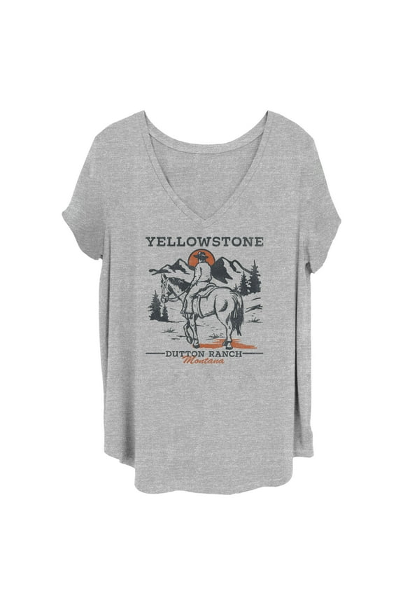 Women's Yellowstone Cowboy John Dutton Ranch Montana Graphic T-Shirt