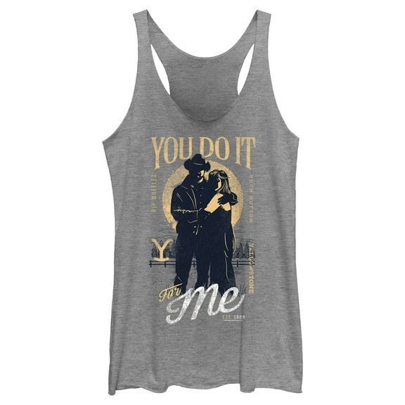Women's Yellowstone Distressed Beth and Rip You Do It for Me Racerback Tank Top