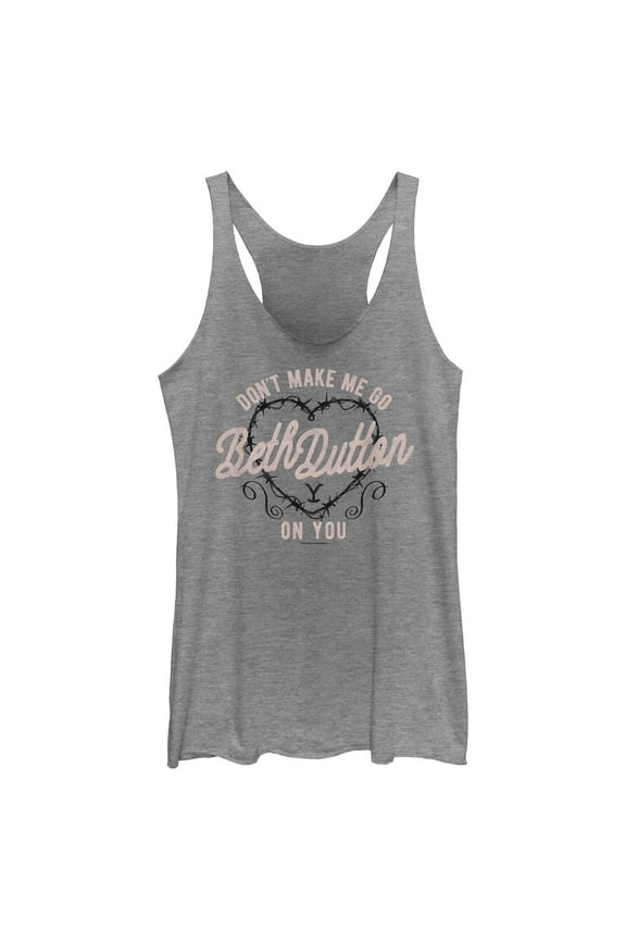 Women's Yellowstone Don't Make Me Go Beth Dutton On You Racerback Tank Top
