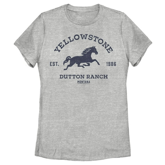 Women's Yellowstone Dutton Ranch Horse Logo Graphic T-Shirt