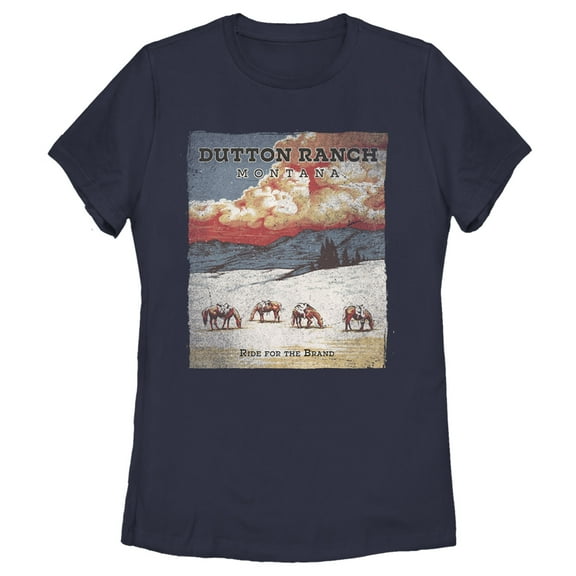 Women's Yellowstone Dutton Ranch Ride For The Brand Snow Poster  Graphic T-Shirt