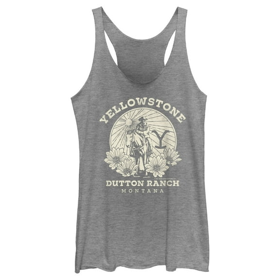 Women's Yellowstone John Dutton Ranch Montana  Racerback Tank Top