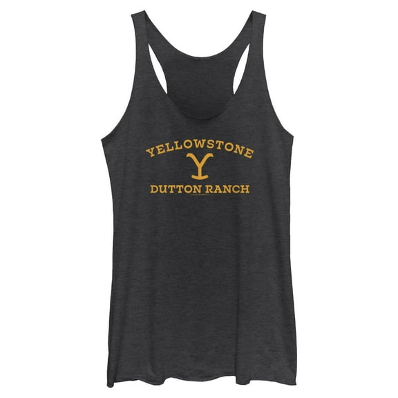 Women's Yellowstone Large Dutton Ranch Brand Racerback Tank Top