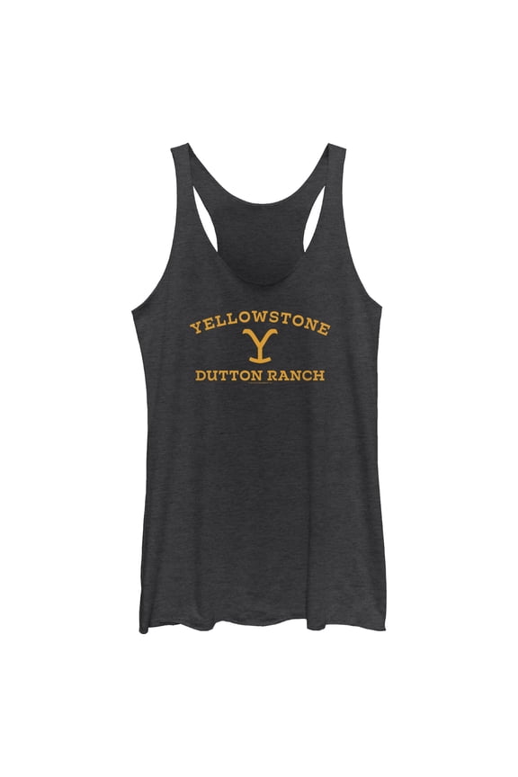 Women's Yellowstone Large Dutton Ranch Brand Racerback Tank Top