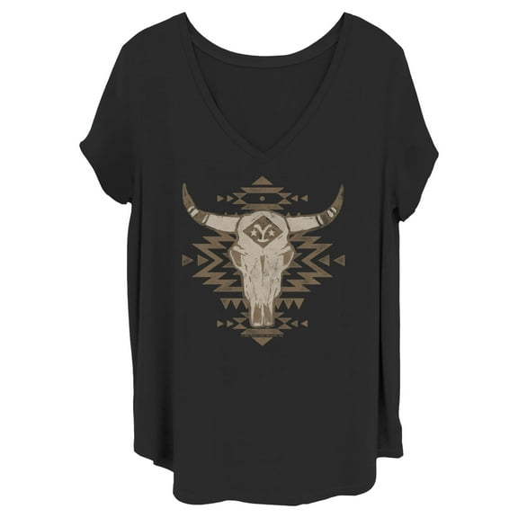 Women's Yellowstone Large  Skull  Graphic T-Shirt