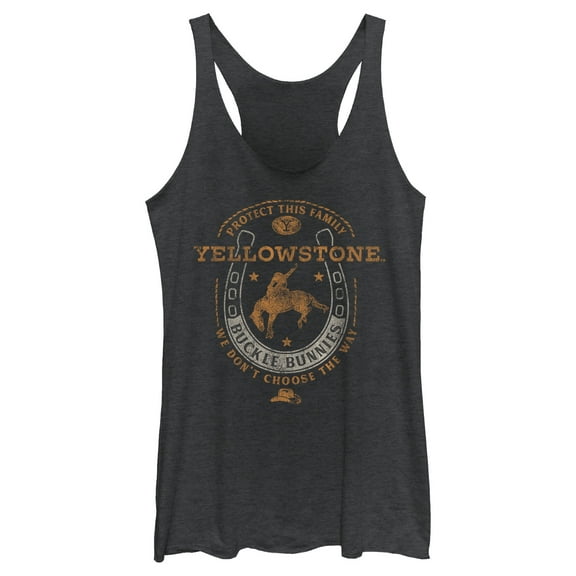 Women's Yellowstone Protect This Family Buckle Bunnies  Racerback Tank Top