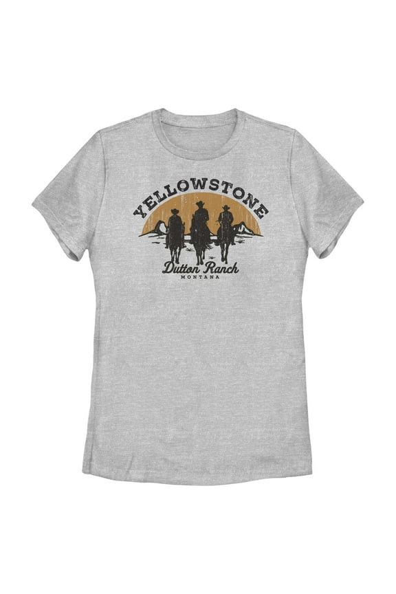 Women's Yellowstone Riders Of Dutton Ranch Silhouette Graphic T-Shirt