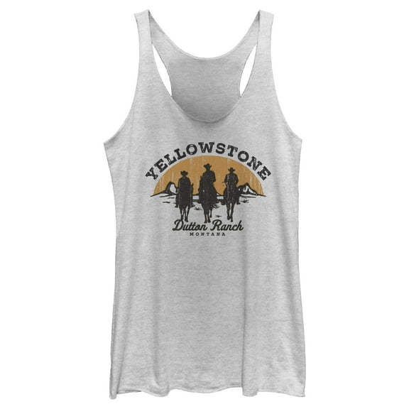 Women's Yellowstone Riders Of Dutton Ranch Silhouette Racerback Tank Top