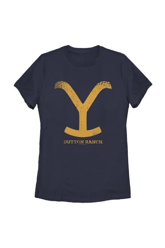Women's Yellowstone Yellow Dutton Ranch Iron Branding  Graphic T-Shirt