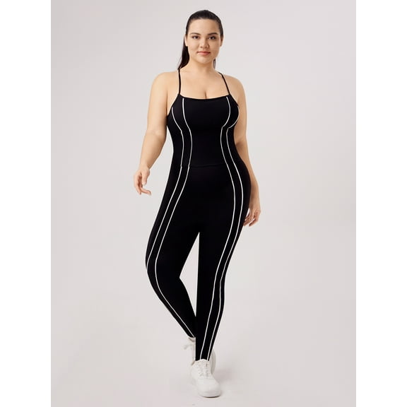 Women's Yoga Jumpsuit Yoga Suit Sleeveless Pants Back Plus Size Stretch Slim Comfort Sport Suit Tracksuit Pilates Fitness Gym