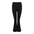 thumbnail image 1 of Women's Yoga Leggings, Solid Color Fashionable Casual High Waisted Sports Yoga Flared Pants, 1 of 5