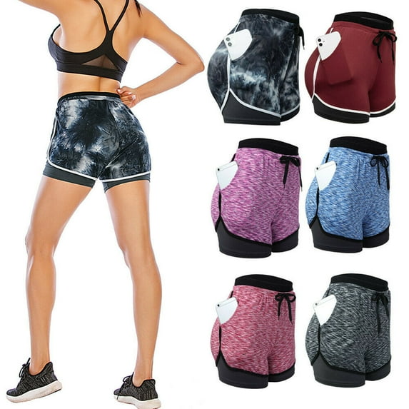 Women's Yoga Lounge Shorts Hiking Active Running Workout Shorts Comfy Travel Casual Shorts with Pockets