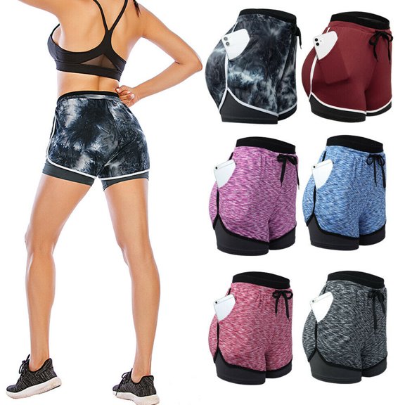 Women's Yoga Lounge Shorts Hiking Active Running Workout Shorts Comfy Travel Casual Shorts with Pockets