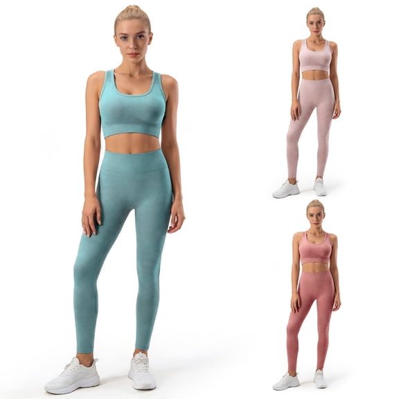 Zzjniupiyyds Women’s Yoga Outfit 2 Piece Set, Workout Sports Bra and High Waist Leggings Activewear