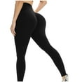 thumbnail image 1 of Yoga Pants Women Clearance Lounge High Waisted Elastic Waistband Yoga Pants Women with Pockets Stretch Tummy Control Running Workout Pants with Pockets for Women Athletic Non-See Black M, 1 of 7