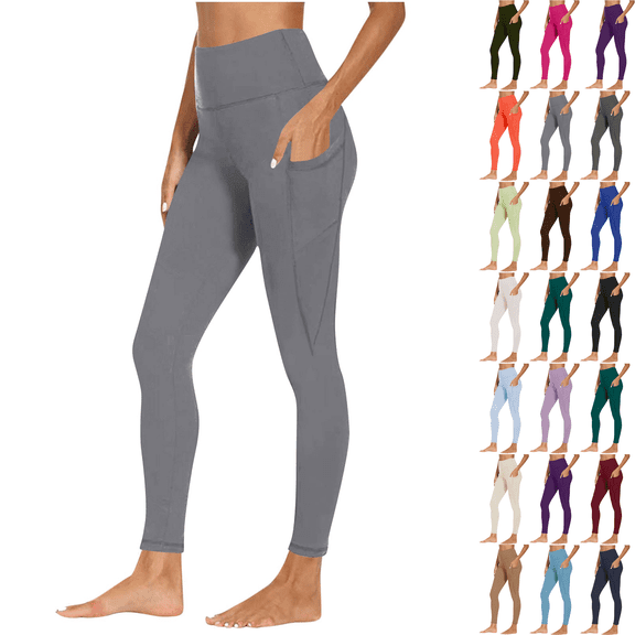 Women's Yoga Pants High Waist Tummy control Leggings with Pockets Casual Fitness Running Gym Comfort Buttery Soft Workout Tights