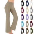 thumbnail image 1 of Women's Yoga Pants Leggings with Pockets for Women High Waist Yoga Pants with Pockets Workout Leggings Tights Wide Leg Pants, 1 of 6