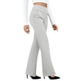 thumbnail image 1 of Women's Yoga Pants with Pockets High Waist Bootcut Stretchy Casual Slacks Trousers for Workout Daily Wear or Fitness Activities Comfy Lounge Office Petite Available White XXL, 1 of 7