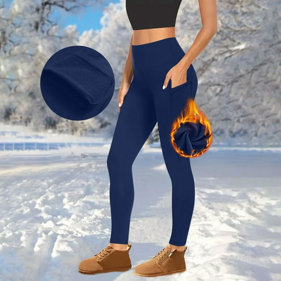 Women's Yoga Pants Solid Color Hip Lift Fitness Winter Soft Plush Warm Leggings Trousers High Waist Elastic Sports Long Yoga Pants