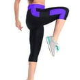 thumbnail image 1 of Women's Yoga Pants Women'S High Waist Tummy Control Yoga Workout Capris Leggings Side Pockets,Purple Women's Yoga Pants M, 1 of 4