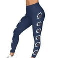thumbnail image 1 of Women's Yoga Pants Workout Running Leggings High Waist Solid Color Leggings Tights Navy 2XL, 1 of 9