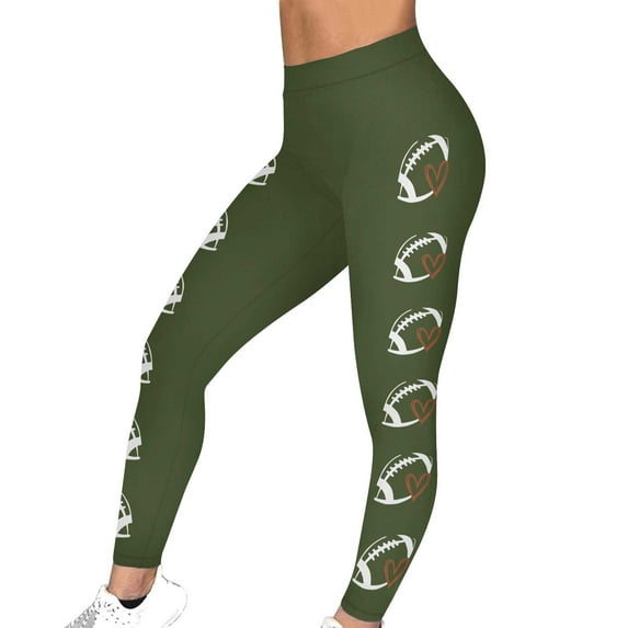 Women's Yoga Pants Workout Running Leggings High Waist Solid Color Leggings Tights Olive Green 2XL