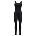 thumbnail image 1 of Women's Yoga Ribbed Jumpsuits Square Neck Tank Tops Rompers Sleeveless Exercise Gym Workout Jumpsuits Bodysuit, 1 of 4