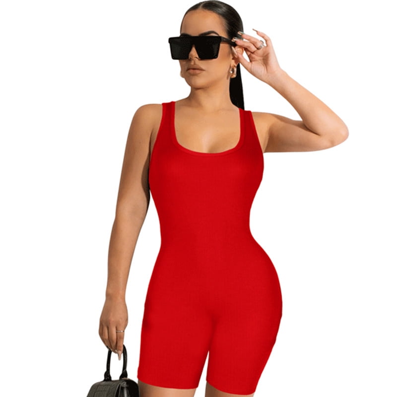 Women's Jumpsuits Seamless Square Neck One Piece Yoga Workout