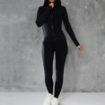 thumbnail image 1 of Women's Yoga Set Autumn Winter Solid Color Zipper Stand Sports Jacket Fitness Yoga Suit Long Pants Set Trendy Yoga Thick Mat Set Flying Yoga Swing Set Yoga Set for Beginners Yoga Shorts Set for Women, 1 of 8
