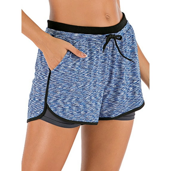 Women's Yoga Shorts Butt Lift Shorts Double layer Running Yoga Shorts Quick-Dry Activewear Workout Exercise Athletic Jogging Shorts