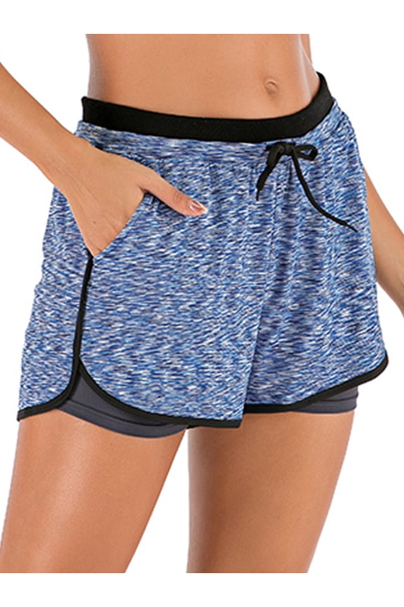 Women's Yoga Shorts Butt Lift Shorts Double layer Running Yoga Shorts Quick-Dry Activewear Workout Exercise Athletic Jogging Shorts