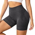 thumbnail image 1 of Women's Yoga Shorts High Waist Control Butt Lifting Seamless Compression Workout Shorts For Running Gym Training, 1 of 6