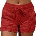 thumbnail image 1 of Women's Yoga Shorts Women Soft And Comfy Activewear Lounge Shorts With Pockets And Drawstring,Red Women's Yoga Shorts M, 1 of 9
