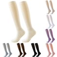 thumbnail image 1 of Women's Yoga Sports Leisure Long Scrunch Non Socks with Grips for Sock Slouch, 1 of 7