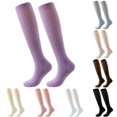 thumbnail image 1 of Women's Yoga Sports Leisure Long Scrunch Non Socks with Grips for Sock Slouch, 1 of 7