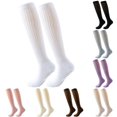thumbnail image 1 of Women's Yoga Sports Leisure Long Scrunch Non Socks with Grips for Sock Slouch, 1 of 7