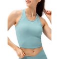 thumbnail image 1 of Women's Yoga Tank Top with Built-In Bra Crop Vest, 1 of 17