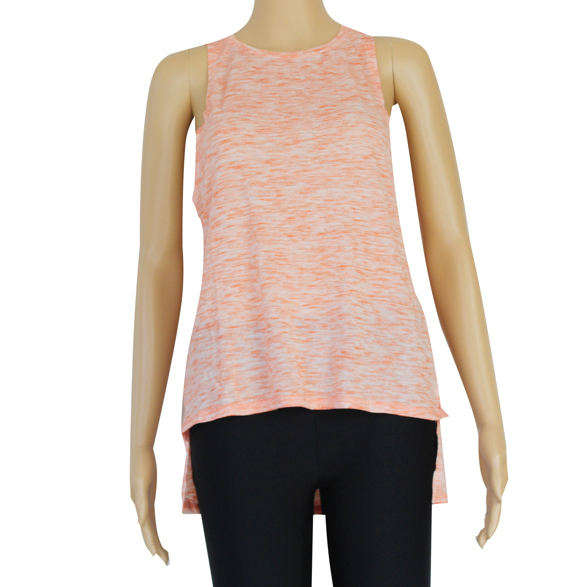 Women's Yoga Tank Tops Activewear Tops Long Workout Shirts Racerback Quick Dry Orange - S - image 1 of 4