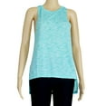 thumbnail image 1 of Women's Yoga Tank Tops Stretchy Activewear Tops Long Workout Shirts Racerback Quick Dry Blue - M, 1 of 4