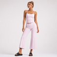 thumbnail image 1 of Women's Yoga Tank and Wide Leg Pants Set, Sleeveless Stretch Fitness Two Piece Outfit, 1 of 2
