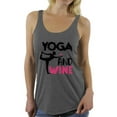 thumbnail image 1 of Women's Yoga and Wine Graphic Racerback Tank Tops Workout Top, 1 of 4